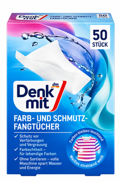 Серветки-пастки для кольору та бруду Denkmit, 50 шт SH-0402 фото