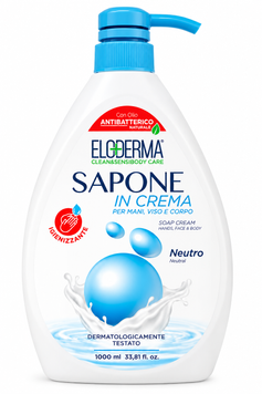 Крем-мило EcoDerma Sapone in Crema Neutro для рук, обличчя та тіла, 1 л SH-0363 фото