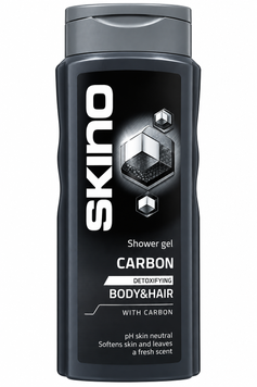 Чоловічий гель для душу Skinno Carbon 2 в 1 &laquo;Активоване вугілля&raquo;, 400 мл SH-0677 фото