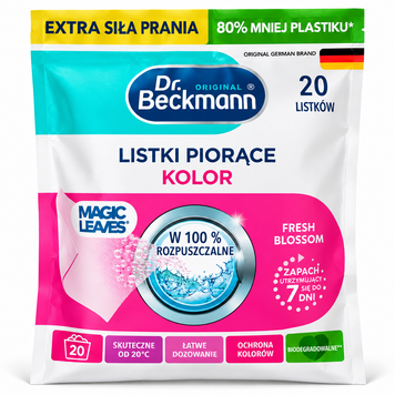 Листи для прання кольорових речей Dr. Beckmann Magic Leaves Color Fresh Blossom, 20 шт SH-0090 фото