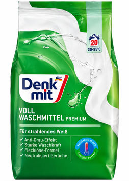 Пральний порошок для білих і світлих речей Denkmit Vollwaschmittel Premium, 1,35 кг &mdash; 20 прань SH-0397 фото
