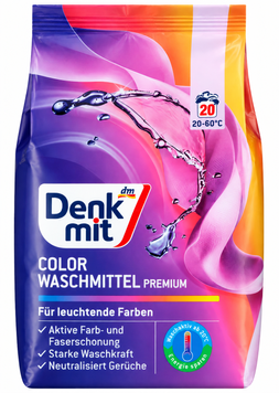 Пральний порошок для кольорових речей Denkmit Color Waschmittel Premium, 1,35 кг &mdash; 20 прань SH-0398 фото