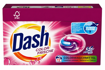 Капсули для прання Dash Color Frische 3-Fach Formel, 12 шт. SH-0200 фото